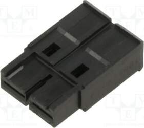 TE CONNECTIVITY Connector: rectangular; black; socket