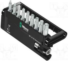 Tools set: screwdriver bits; plastic cassette