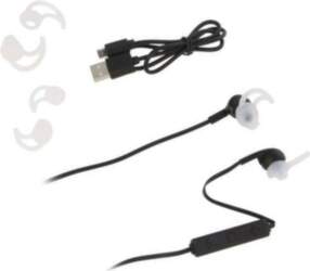 Wireless headphones with microphone; black; USB