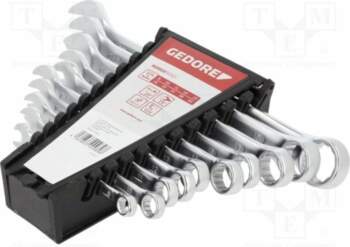 Wrench: combination spanner-set; double-sided; Plating: chromium