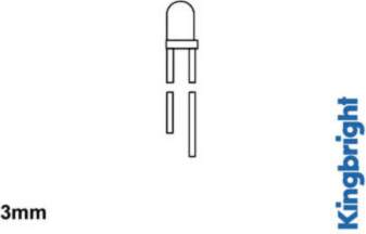 3mm standard LED lamp red diffused