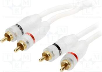 4CARMEDIA Cable; RCA plug x2,both