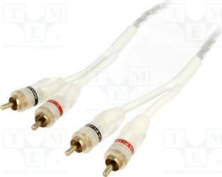 4CARMEDIA Cable; RCA plug x2,both