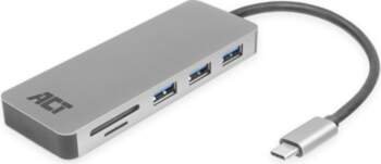 ACT USB-C - 3XUSB-A, PD,CARD