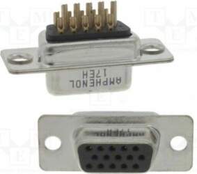 AMPHENOL PIN: 15; socket; straight; THT