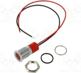 APEM Indicator: LED; flat; red; Ø14mm