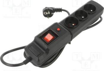 ARCON Plug socket strip: protective; Sockets: