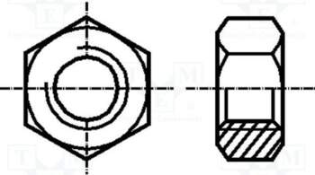 BOSSARD Nut; hexagonal; M16; 2; steel