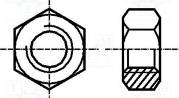 BOSSARD Nut; hexagonal; M4; 0.7