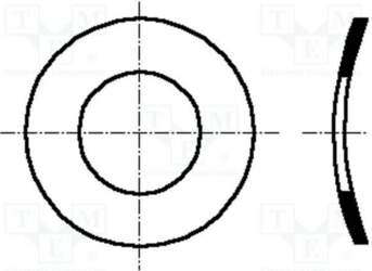 BOSSARD Washer; spring,split; h=0.65mm