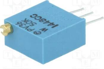 BOURNS Potentiometer: mounting; 50kΩ; multiturn; vertical