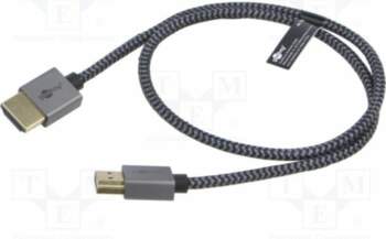 Cable; HDMI plug,both sides; PVC