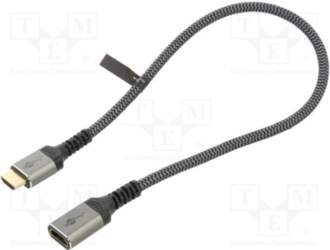 Cable; HDMI socket,HDMI plug; textile