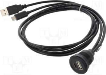Cable; USB 2.0; 1m; black