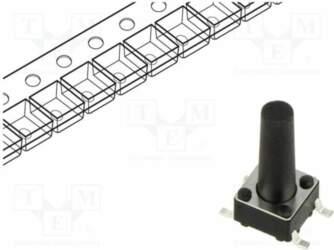 CONNFLY Microswitch TACT; SPST; Pos: 2