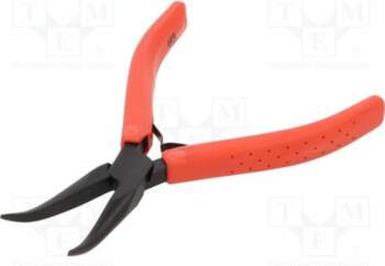 Curved,half-rounded nose; blackened tool,return