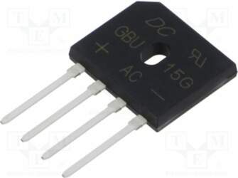 DC COMPONENTS Bridge rectifier: single-phase; Urmax: