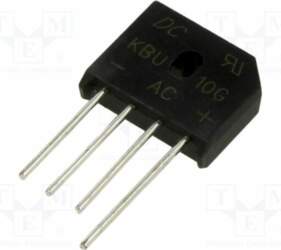 DC COMPONENTS Bridge rectifier: single-phase; Urmax: