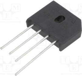 DC COMPONENTS Bridge rectifier: single-phase; Urmax:
