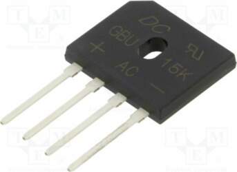 DC COMPONENTS Bridge rectifier: single-phase; Urmax: