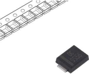 DC COMPONENTS Diode: Schottky rectifying; SMB