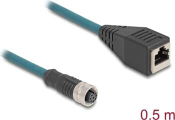 Delock M12 Adapter Cable A-coded 8