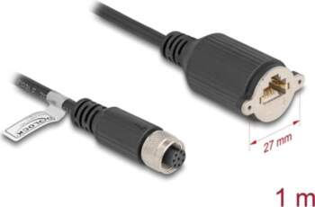 Delock M12 Cable A-coded 8 pin
