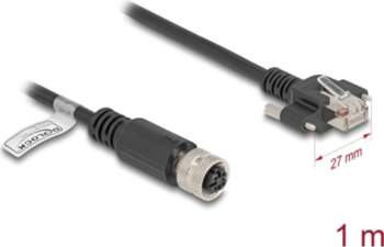 Delock M12 Cable D-coded 4 pin