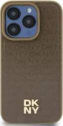 DKNY Leather Pattern Metal Logo MagSafe