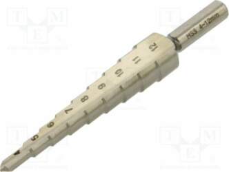 Drill bit; step,multistep; Ø: 4÷12mm