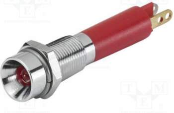 EAO Indicator: LED; recessed; red; 24VDC