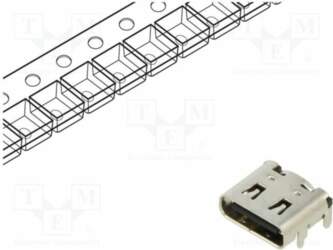 GCT Connector: USB C; socket; SMT