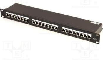 GEMBIRD Patch panel; Cablexpert; RACK; black