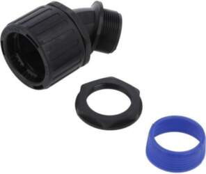 HELLERMANNTYTON 45° angled connector; polyamide; HelaGuard