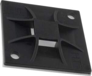 HELLERMANNTYTON Holder; screw,self-adhesive; polyamide; black