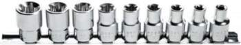HÖGERT TECHNIK Socket: Torx®-set; 1/2"; 9pcs