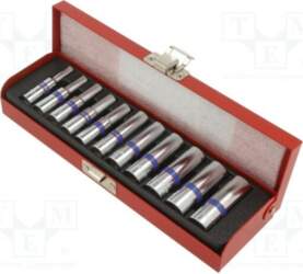 KING TONY Socket: 6-angles-set; 1/4"; 11pcs