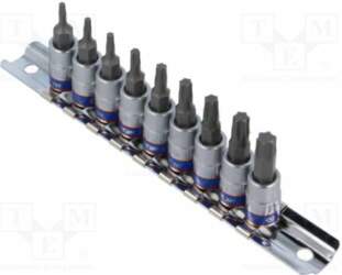 KING TONY Socket: Torx®-bit-set; 1/4"; 9pcs