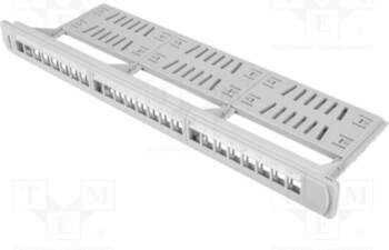 LANBERG Patch panel; Keystone; RACK; white