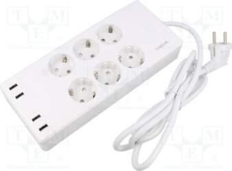 LOGILINK Plug socket strip: protective; Sockets: