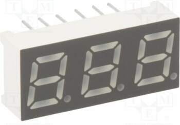 LUCKY LIGHT Display: LED; 7-segment; 7mm
