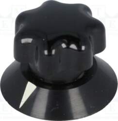 MENTOR Knob; with pointer; ABS; Øshaft: