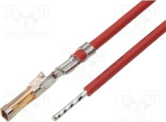 MOLEX Cable with crimped terminals; red