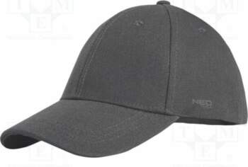 NEO TOOLS Baseball cap; grey; cotton