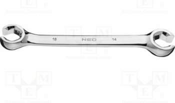 NEO TOOLS Wrench: ring half-open; double-sided
