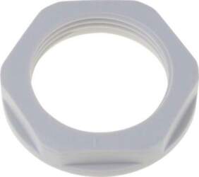 Nut; PG16; polyamide; 30mm; grey; Thread: