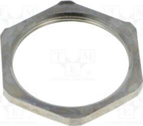 Nut; with earthing; M40; brass; 46mm