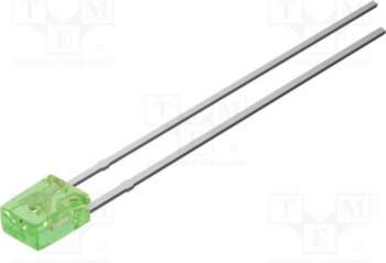 OPTOSUPPLY LED; green; rectangular; 2x3x4mm; 750mcd
