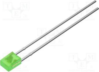 OPTOSUPPLY LED; green; rectangular; 2x3x4mm; bipolar