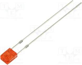 OPTOSUPPLY LED; red; rectangular; 2x3x4mm; 350mcd